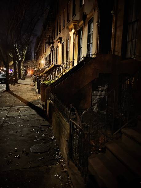 istock Deserted City Block at Night 1289643449