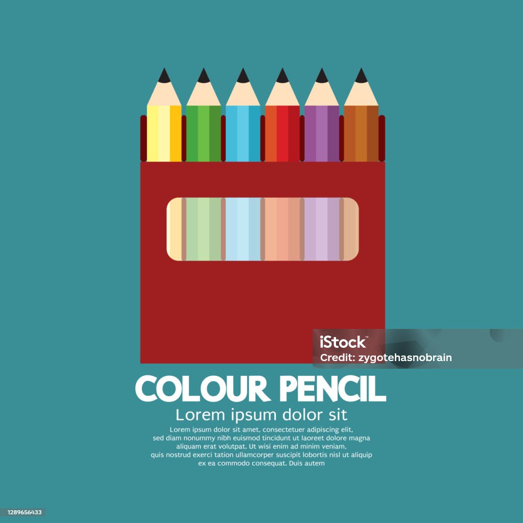 Bút Chì Màu Trong Biểu Tượng Hộp Biểu Tượng Hình Minh Họa Vector ...