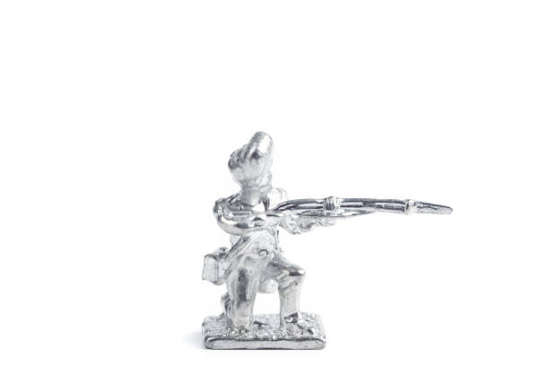 istock Image of unpainted tin soldier on the white background 1289662419