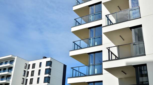 istock Modern European residential apartment buildings quarter. 1289675845