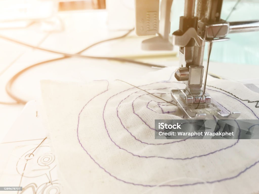 Texture Background For Machine Closeup Sewing Machine Pattern Texture Background Stock Photo ...