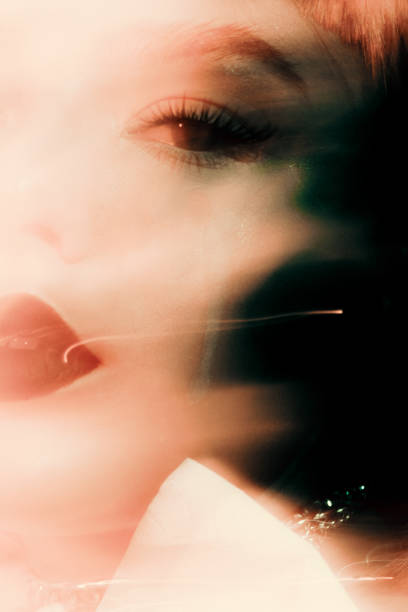 istock beautiful girl close up make up with red lips 1289683293