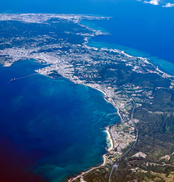 istock Aerial view of Okinawa main island 1289687184