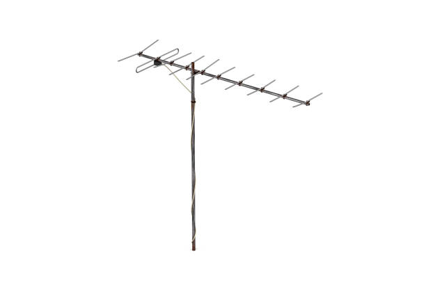 tv antenna - television aerial antenna television broadcasting imagens e fotografias de stock