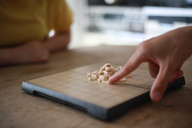 ein paar bricht shogi - shogi stock-fotos und bilder