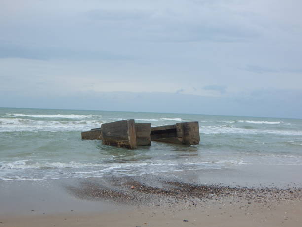 istock Old bunkers on the danish west coast near Hanstholm 1289690619