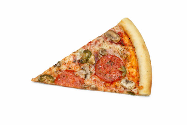 istock A slice of spicy pizza for lunch. 1289691780