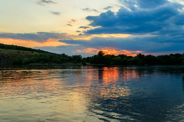 istock View of the Dnieper river at sunset 1289697264