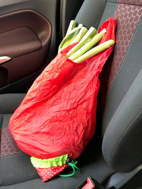 istock red shopping bag in car seat 1289700602