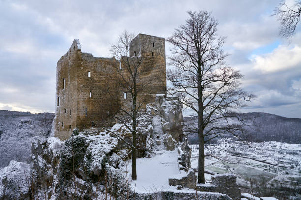 istock Reussenstein Castle ruins in winter with snow 1289704874