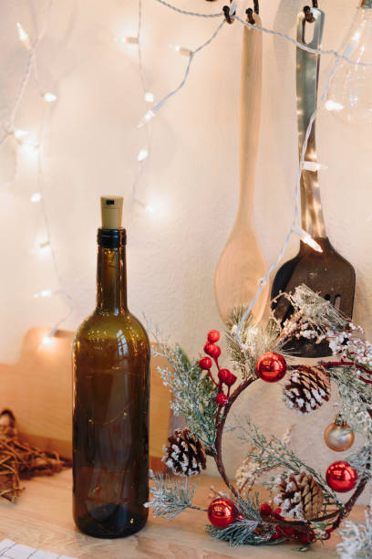 istock Christmas decor with a garland in the kitchen 1289708632