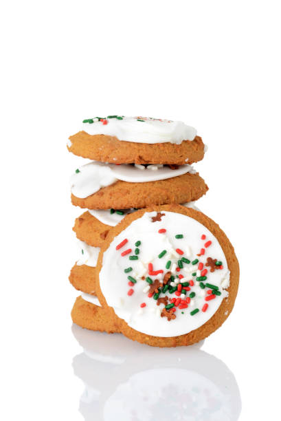 istock stack of christmas ginger sugar cookies with sprinkles 1289716369