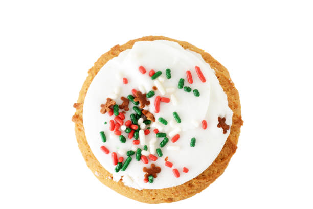 孤立した自家製クリスマスジンジャーブレッドシュガークッキー