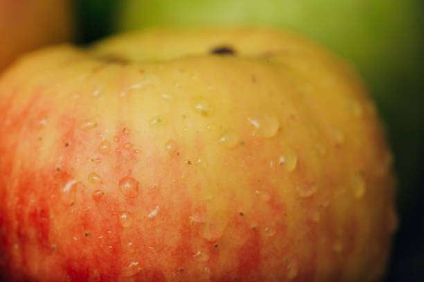 istock Apple Close Up With Water Droplets on the Peel 1289717943