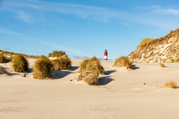 istock Lighthouse behind the dunes at Amrum, Germany 1289720630