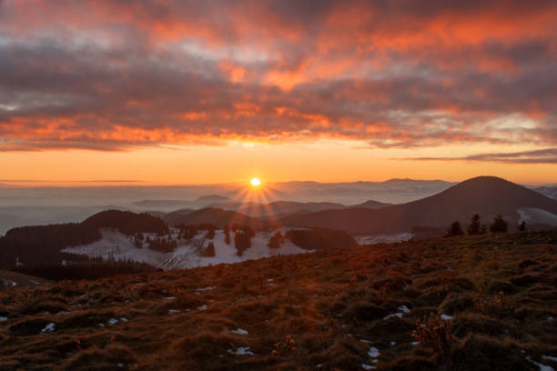 istock Sunset in the Styrian mountains, Sommeralm, Austria 1289721069