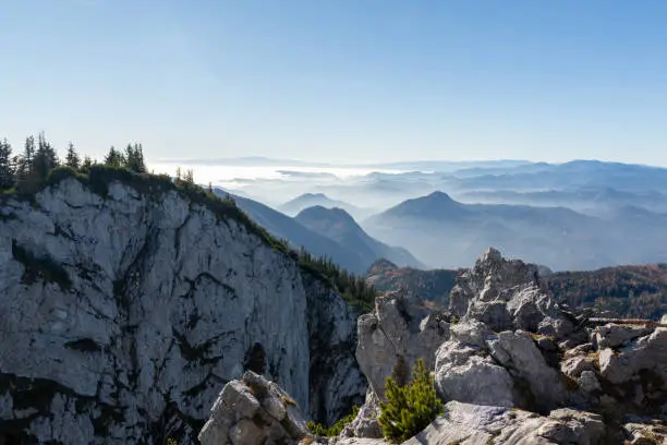View from Hochlantsch peak, Styria, Austria
