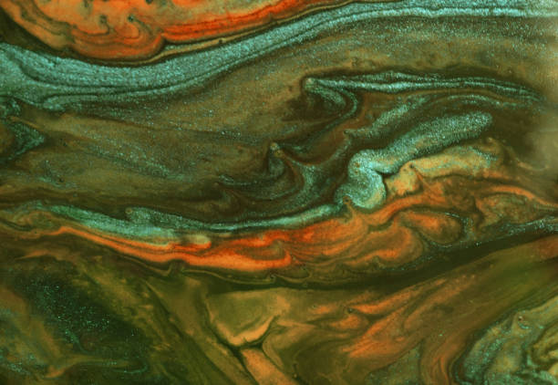 padrão abstrato de mármore multicolorido em verde. textura de mármore, fundo. beleza natural - liquid plasma water abstract - fotografias e filmes do acervo