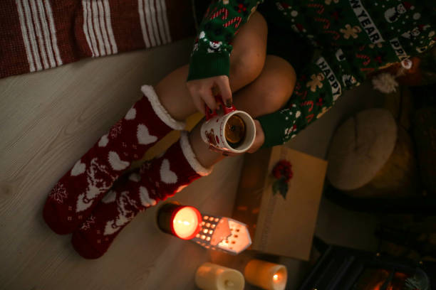 istock Woman Celebrating New Year Alone At Home 1289723048