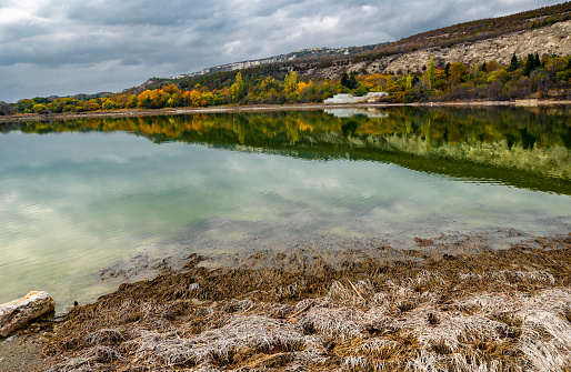 Tuzlata lake near Balchik town in Bulgaria.