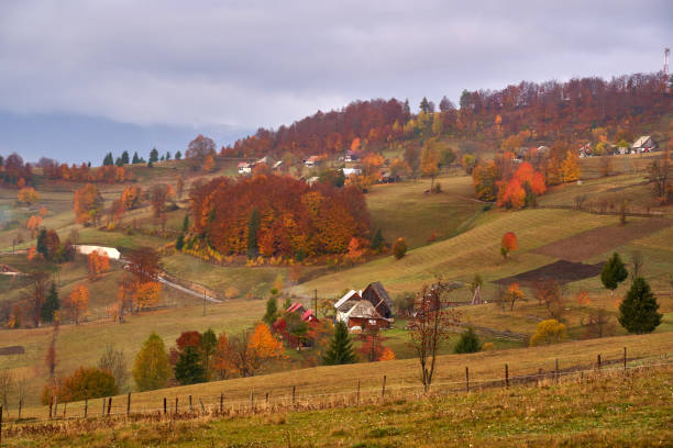 istock Village on the misty mountains 1289728901