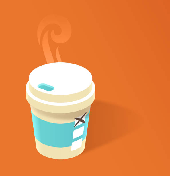 ilustraciones, imágenes clip art, dibujos animados e iconos de stock de taza de café caliente o bebida - coffee coffee cup steam cup