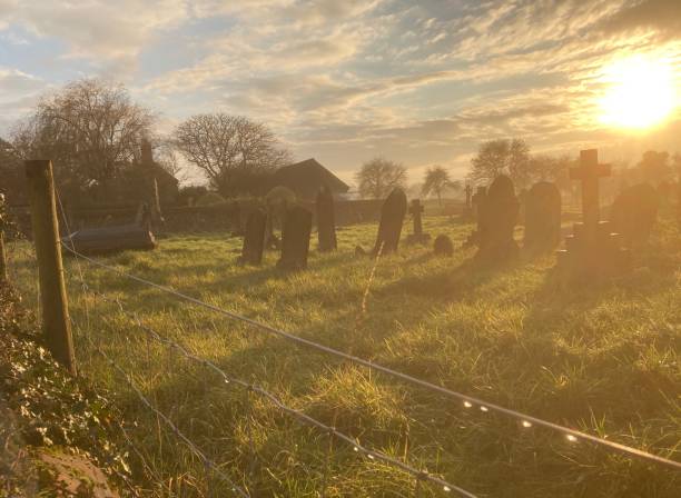 istock Late sun in a rural churchyard, Norfolk 1289734283
