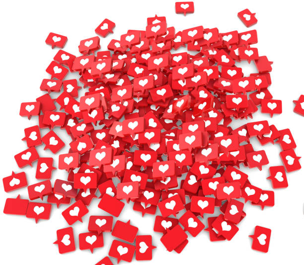 istock One like social media notification with heart icon 1289736118
