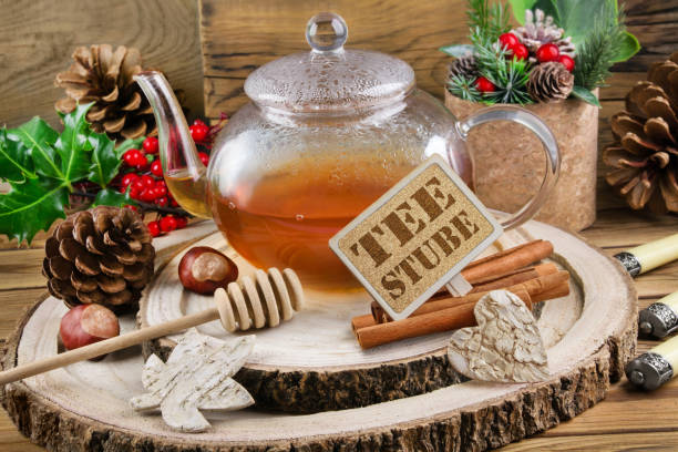 istock Tea room with teapot and decoration 1289737250