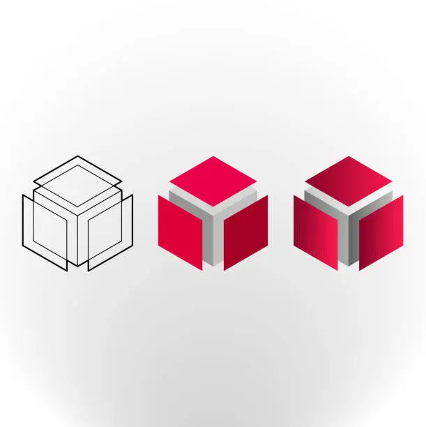 Red Pattern Cube Free red cubed pattern cube cub design Vector Images & Graphics ...
