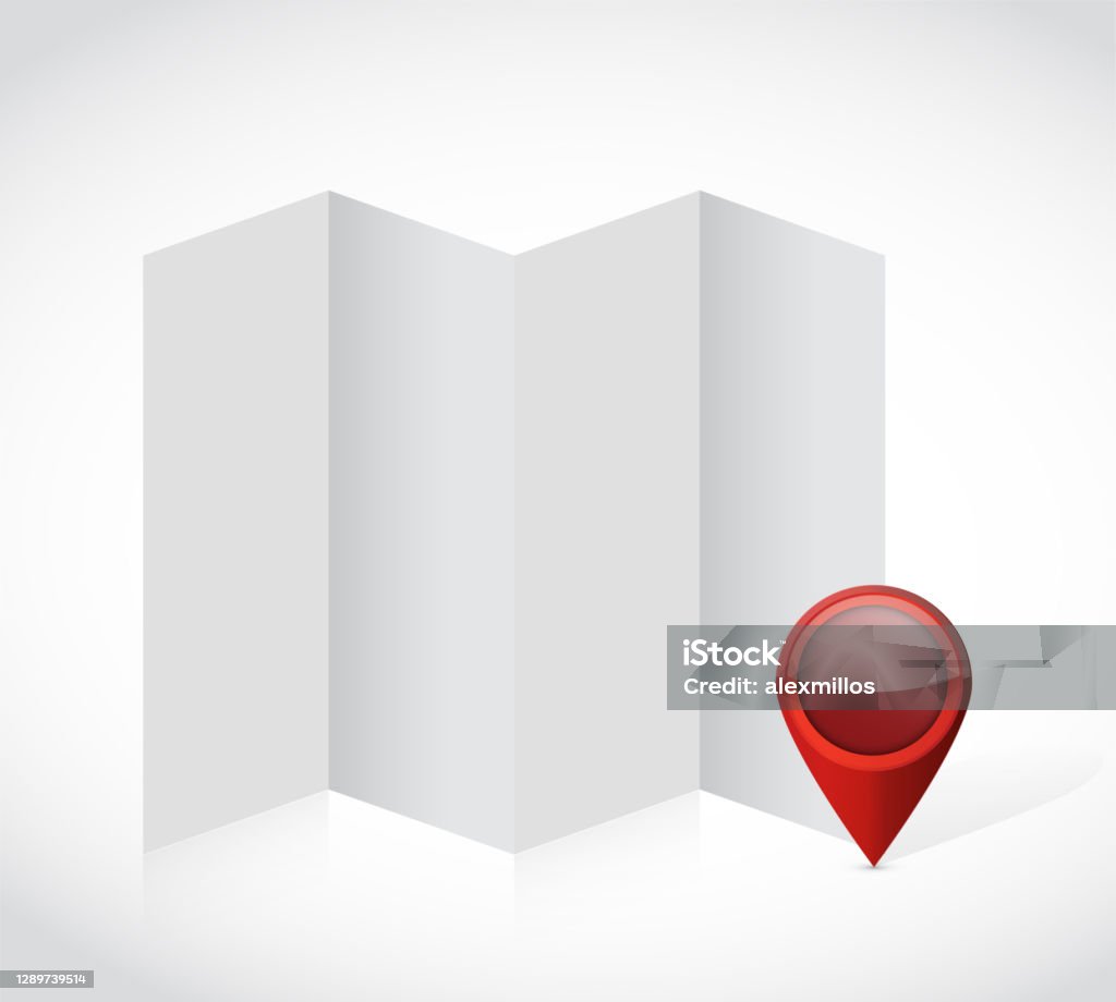 Map Pointing Empty Map Blank Map And Pointer Illustration Design Stock Illustration - Download ...