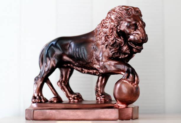 istock the copper statue of a lion 1289739669