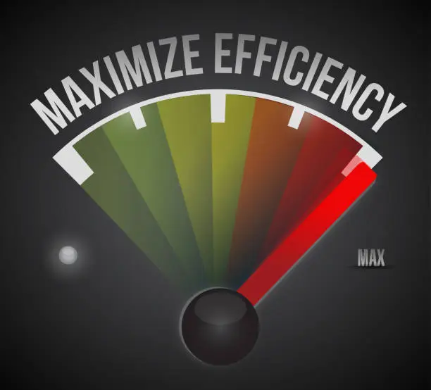 Vector illustration of Maximize efficiency marker illustration design
