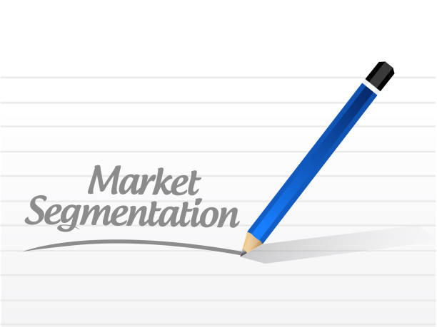 Market segmentation message illustration Market segmentation message illustration design over a white background assort stock illustrations