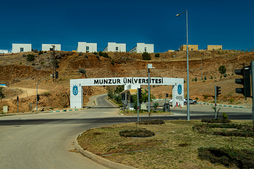 Tunceli, Turkey-September 18 2020: University of Munzur (Munzur Universitesi in Turkish)