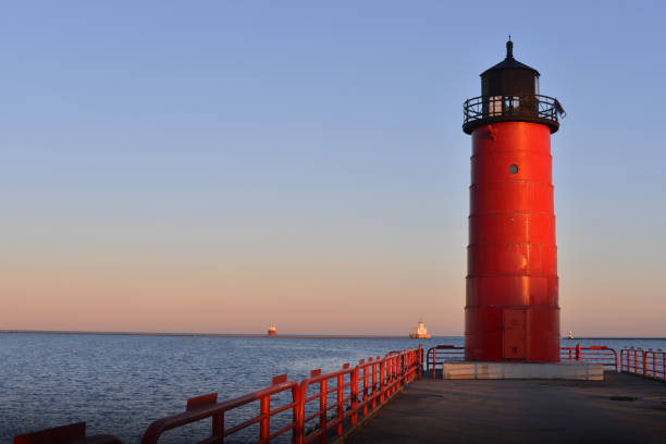 istock Lake Michigan lighthouse, USA 1289745572