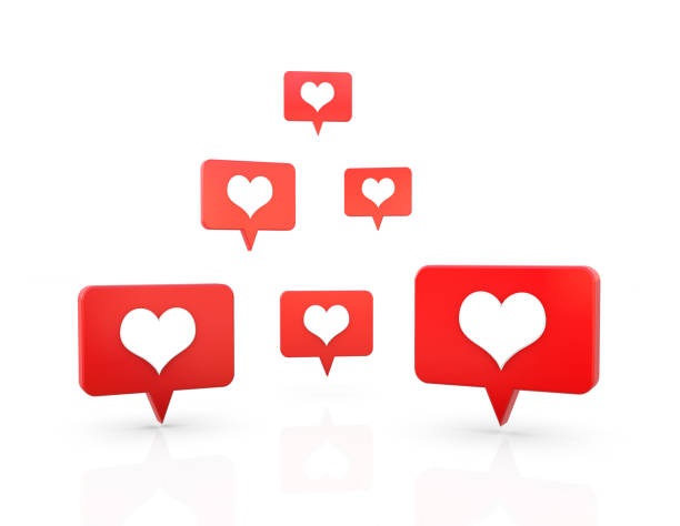 istock One like social media notification with heart icon 1289745663