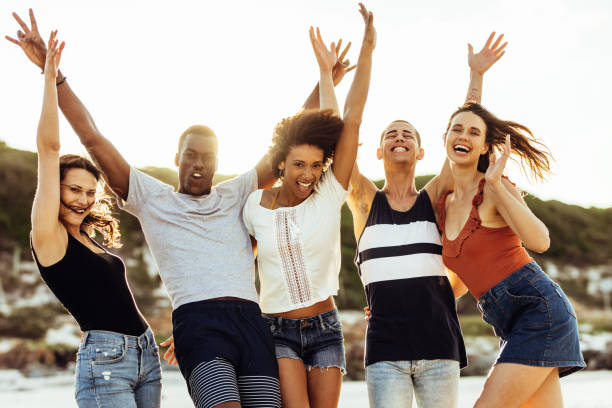 istock Friends having fun together and dancing 1289750235