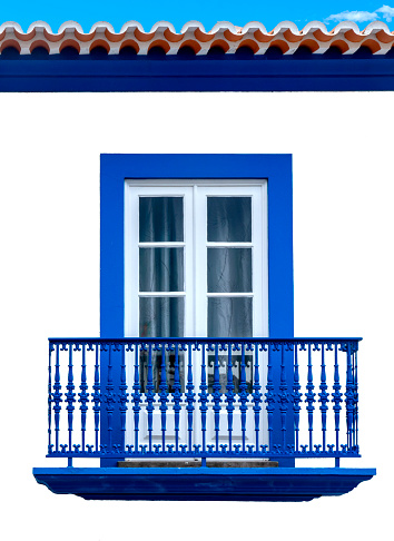 Window of a traditional Portuguese house, Terceira Island, Azores
