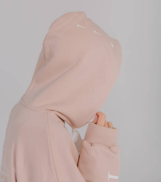 istock warm hoodie hood model back white background 1289758706