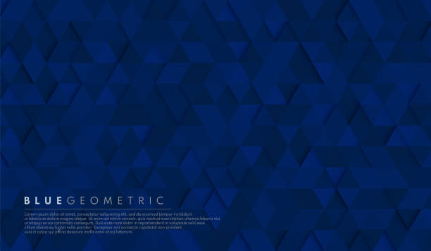 abstrakte dunkle marine blau geometrische sechseck form hintergrundmuster. vektor für präsentationsdesign. anzug für unternehmen, unternehmen, institutionen, party, fest, seminar und gespräche. vektor-illustration - triangle stock-grafiken, -clipart, -cartoons und -symbole