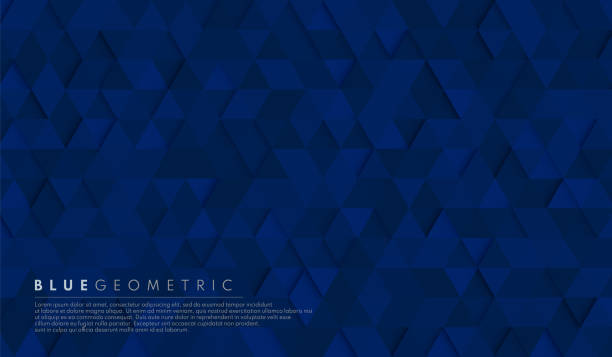 абстрактный темно-синий геометрический шестиугольник формы фонового узора. вектор для презентации дизайна. костюм для бизнеса, корпоратив - треугольник stock illustrations