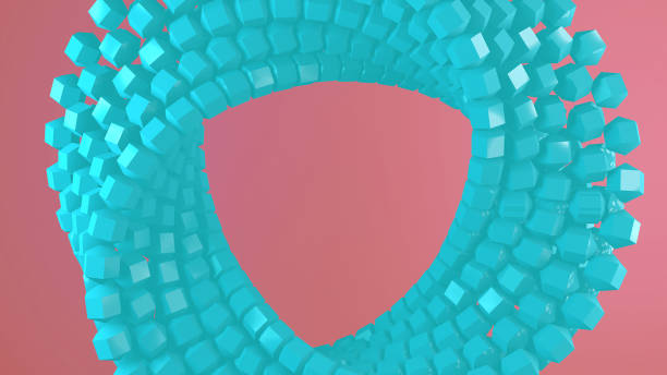 istock 3D illustration composed of spheres 1289759810