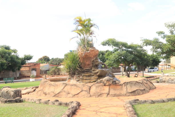 istock water fountain in a square 1289764485