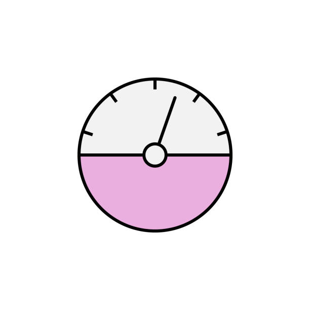speedometer, kecepatan, waktu, ikon jam. tanda dan simbol dapat digunakan untuk web, logo, aplikasi seluler, ui, ux - slot resmi ilustrasi stok
