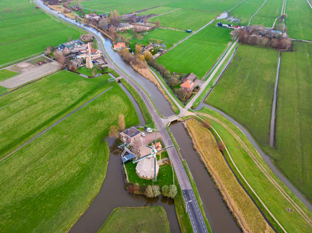 istock aerial view of typical Dutch windmills 1289766277