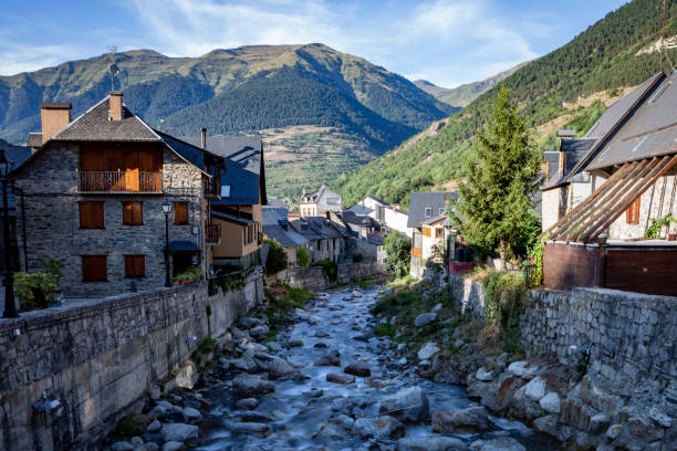 istock quiet scene of mountain village with river 1289766439