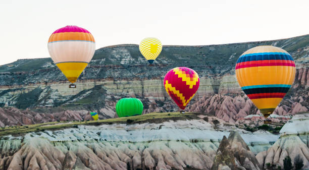 istock Hot air balloons in the air. 1289769965