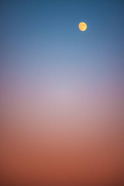 istock Full moon and sunset sky, nature background 1289778868