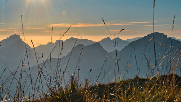 istock sunset in the high mountains 1289783407